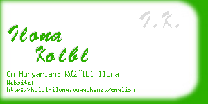 ilona kolbl business card